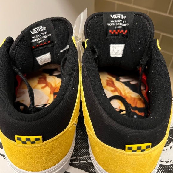 VANS x Bruce Lee "Skate Half Cab" Sneakers Black/Yellow Skate Shoes - Picture 8 of 15